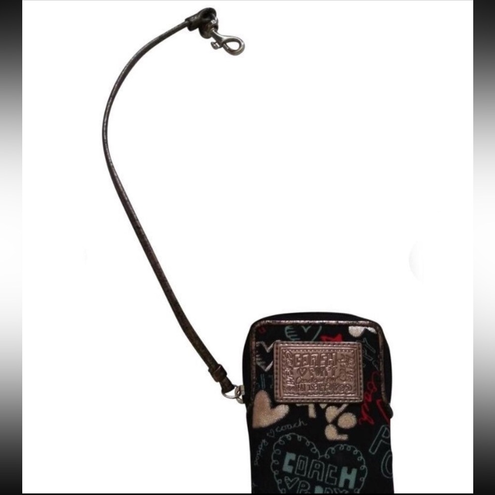 COACH Poppy Metallic Wristlet